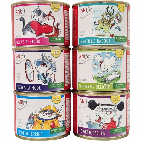 ANIfit Schnupperpaket Katze 200g mit verschiedenen Sorten